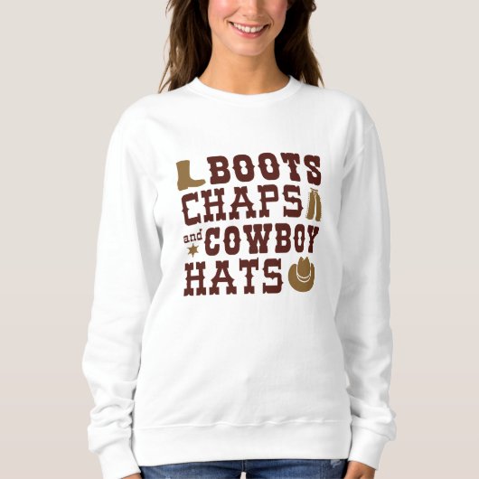 Laarzen Chaps En Cowboyhoeden Trui (Voorkant)