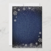 Laarzen Denim Bling Snow Lijst Blauw Kerstfeest Kaart (Achterkant)