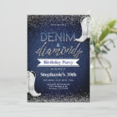 Laarzen Denim Diamonds Blue Jeans Chic 30ste verja Kaart (Staand voorkant)