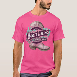 Laarzen en Bling Cowgirl Dingen Schattige Western T-shirt