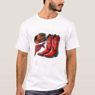 Laarzen en Bling Cowgirl Rodeo Paardrijden West T-shirt