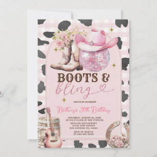 Laarzen en Bling Cowgirl Westerse Verjaardag Kaart
