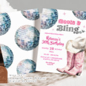 Laarzen en Bling Silver Cowgirl Verjaardagsmeisje Kaart