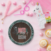 Laarzen en Bling voor de Ringbord - Turq Papieren Bordje (Feest)