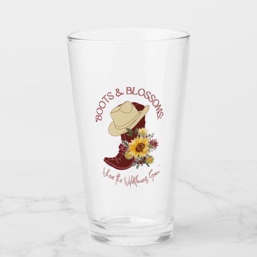 laarzen en bloemen - schoonheid glas (Voorkant)