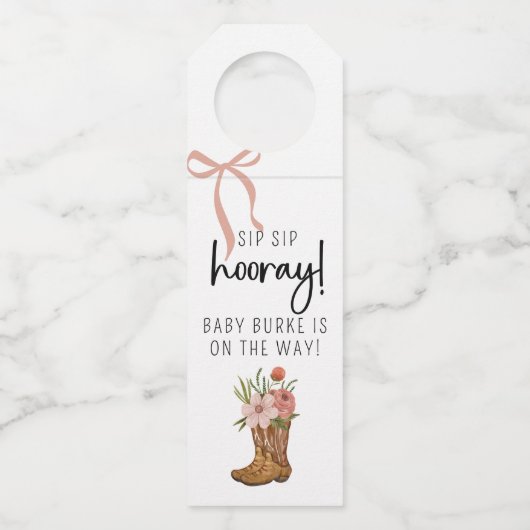 Laarzen en bogen Bottle Hanger Labels (Voorkant)