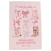 Laarzen en Bogen Western Gepersonaliseerde Gift Ba Medium Cadeauzakje (Voorkant)