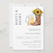 Laarzen en brouwsels Couples Douche Modern Minimal Kaart (Voorkant)