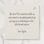 Laarzen en Bruis Western Bruidsfeestje Bedankjes Labels (Achterkant)