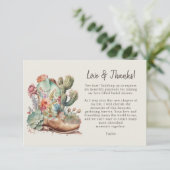 Laarzen en Bruisend Bruidsfeest Bedankkaart (Staand voorkant)