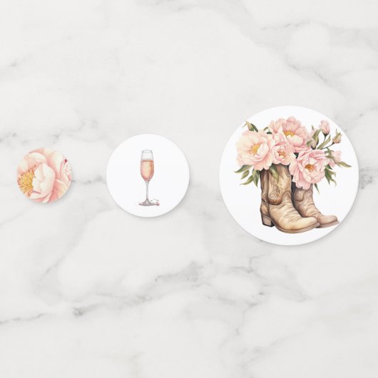 Laarzen en Bruisend Bruiloftsfeestconfetti Confetti (Voorkanten)