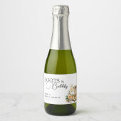 Laarzen en Bruisend Westerse Bruiloft Borrel Sparkling Wijnetiket (Voorkant)
