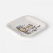 Laarzen en Bruisende Bloem Bruidsfeest Papieren Bordje (Gebogen)