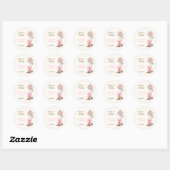 Laarzen en Bruisende Bruiloftsdouche Ronde Sticker (Vel)