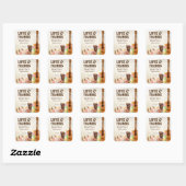 Laarzen en bruisende cowgirl bruiloft feest bedank vierkante sticker (Vel)