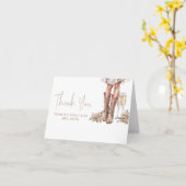 Laarzen en bubbelig Vrijgezellenfeest bedankt Kaart (Gele Bloem)