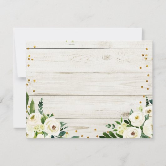 Laarzen en Bubbelige Rustieke Dankkaart Bedankkaart (Achterkant)