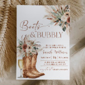 Laarzen en bubbels Bruidsdouche Uitnodiging