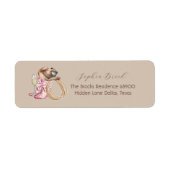 Laarzen en bubbels bruine westerse bruiloftsdouche etiket (Voorkant)