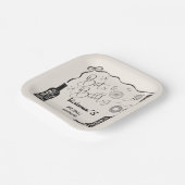 Laarzen en bubbels champagne western bruidsdouche papieren bordje (Gebogen)