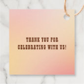 Laarzen en bubbels Cowboylaarzen Bruiloftsshowers Bedankjes Labels (Achterkant)