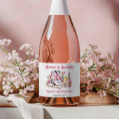 Laarzen en bubbels Kust Cowgirl Bruidsfeestje Sparkling Wijnetiket