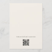Laarzen en bubbels QR-code lint bruidsdouche Kaart (Achterkant)