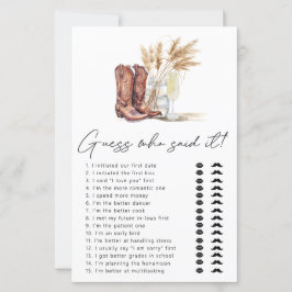 Laarzen en bubbels raden wie zei het bruids spel