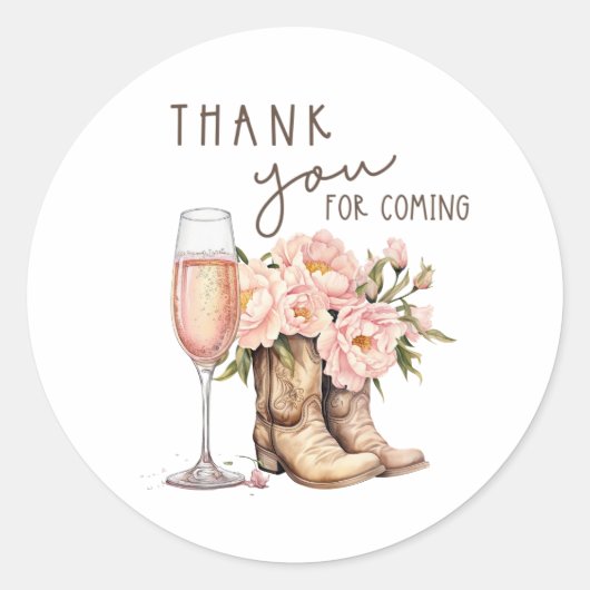 Laarzen en bubbels ronde stickers (Voorkant)