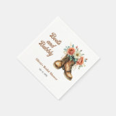 Laarzen en bubbels Rustic Western Bruidsdouche  Servet (Hoek)