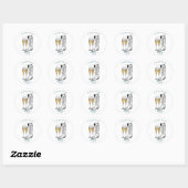 Laarzen en bubbels Westers Handgetekend Ronde Sticker (Vel)