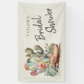 Laarzen en bubbels Westerse Bruidsdouche Spandoek (Verticaal)