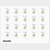 Laarzen en bubbels Westerse Bruidsdouche Vierkante Sticker (Vel)