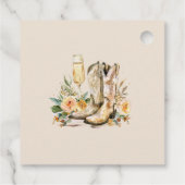 Laarzen en bubbels Westerse Bruidsmeisjesborrel Bedankjes Labels (Achterkant)