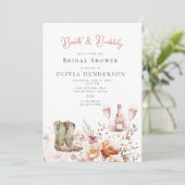 Laarzen en Bubble Vrijgezellenfeest Kaart (Staand voorkant)