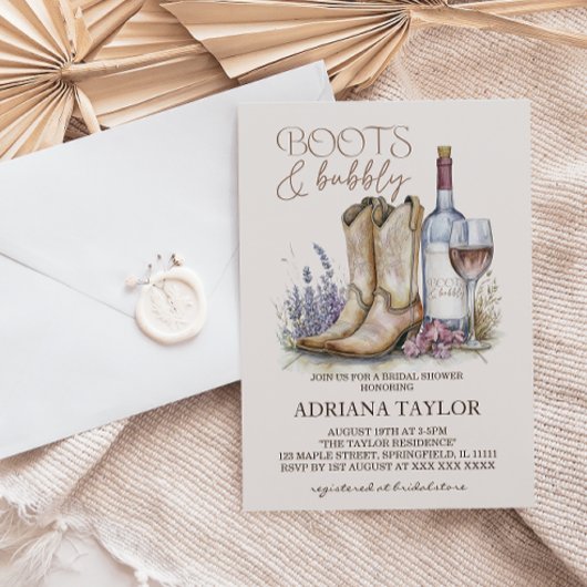 Laarzen en Bubble Vrijgezellenfeest Kaart