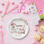 Laarzen en Bubble Vrijgezellenfeest Papieren Bordje (Feest)