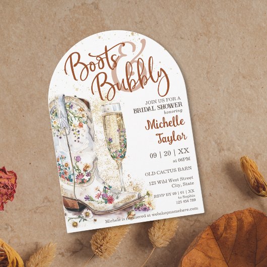 Laarzen en Bubble Western Bruid Wild West Country Kaart