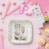 Laarzen en Bubble Western Bruid Wild West Country Papieren Bordje (Feest)