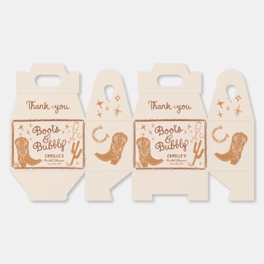 Laarzen en Bubble Western Vrijgezellenfeest Favor  Bedankdoosjes (Ongevouwen)