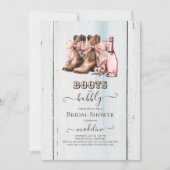 Laarzen en Bubble Western Vrijgezellenfeest Kaart (Voorkant)