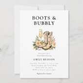 Laarzen en Bubble Western Vrijgezellenfeest Kaart (Voorkant)