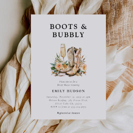 Laarzen en Bubble Western Vrijgezellenfeest Kaart