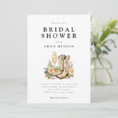 Laarzen en Bubble Western Vrijgezellenfeest Kaart (Staand voorkant)