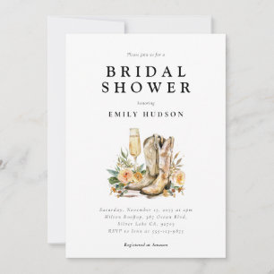 Laarzen en Bubble Western Vrijgezellenfeest Kaart