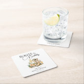 Laarzen en Bubble Western Vrijgezellenfeest Kartonnen Onderzetters (Insitu)