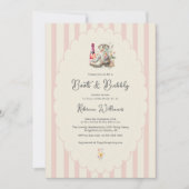 Laarzen en Bubbles Landelijke Chic Bruiloft Feest Kaart (Voorkant)
