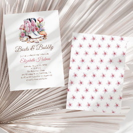 Laarzen en Bubbly Costal Cowgirl Vrijgezellenfeest Kaart