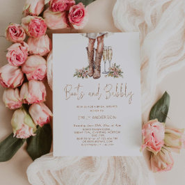 Laarzen en Bubbly Country Vrijgezellenfeest Kaart