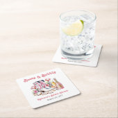 Laarzen en Bubbly Cowgirl Vrijgezellenfeest Kartonnen Onderzetters (Insitu)